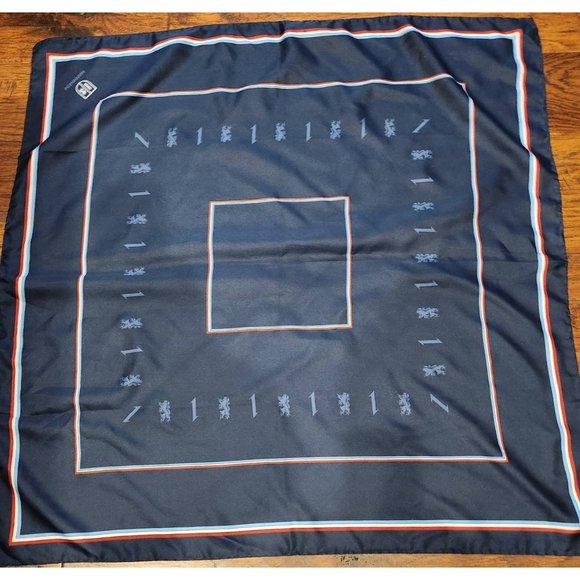 Vintage Coat of Arms Lion OMBIANCE KREFELD Scarf Rolled 1980s - Picture 1 of 6